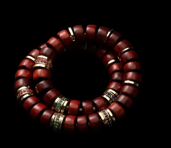 Royal Sandalwood Disc Mala Bracelet