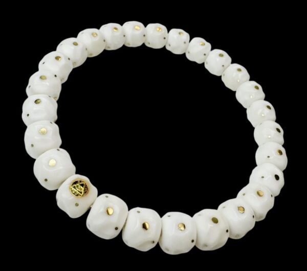 White Bodhi Seed Prayer Bracelet
