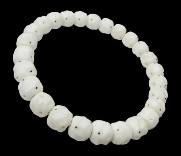 White Bodhi Seed Prayer Bracelet - Image 3