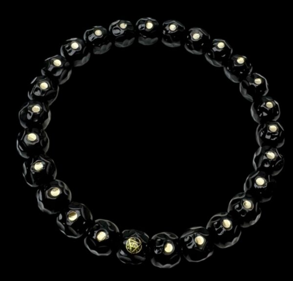 Obsidian Coconut Pedicle Bracelet
